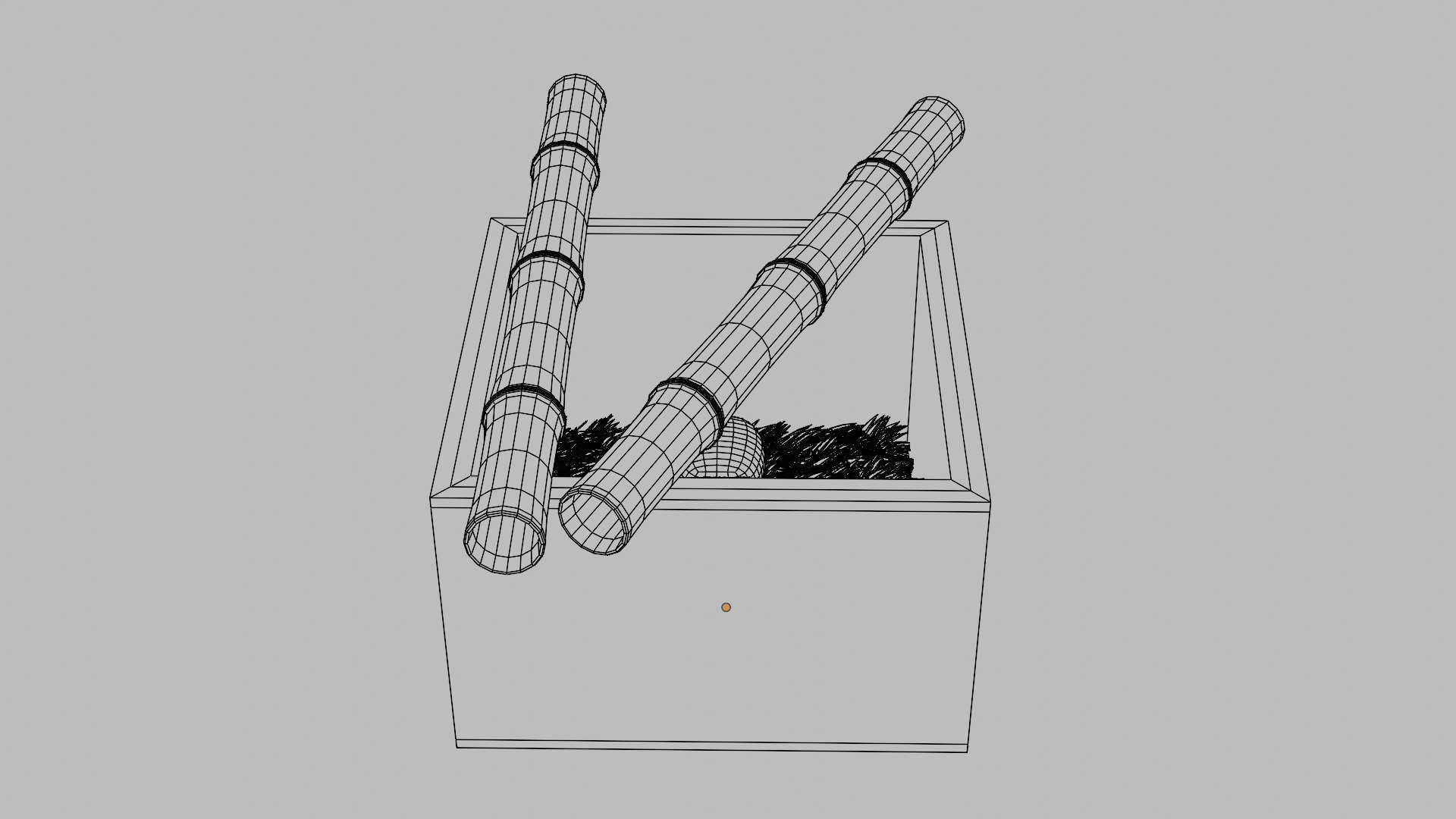 bamboo Low-poly 3D model_6