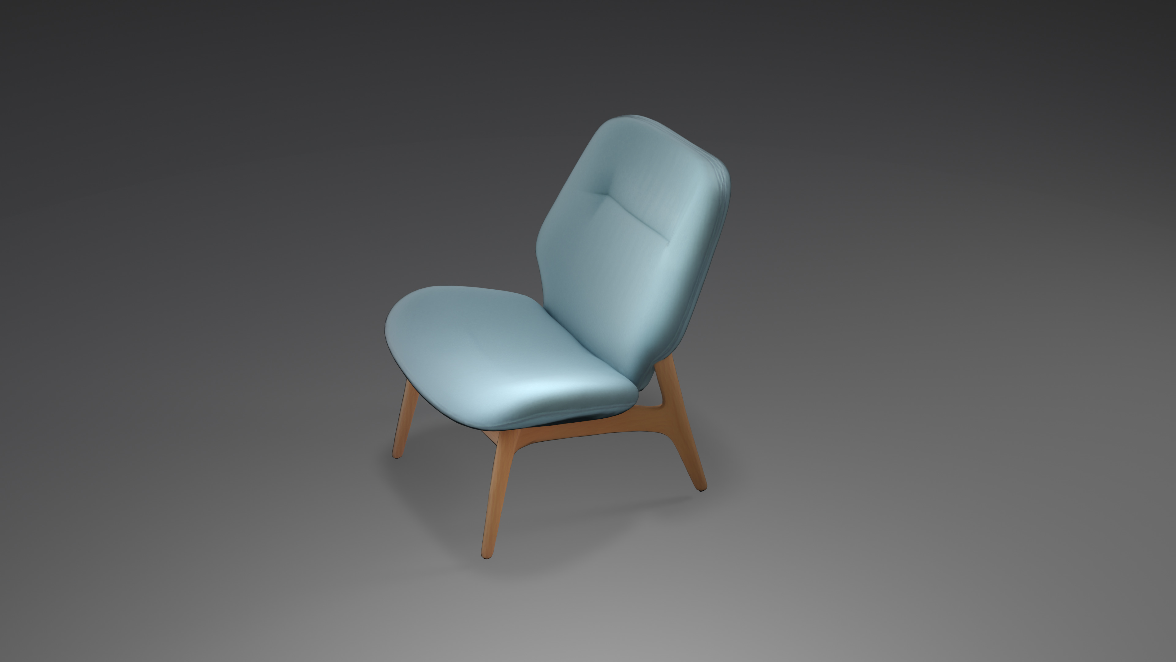 Modern Scandinavian Lounge Chair 3D model_0