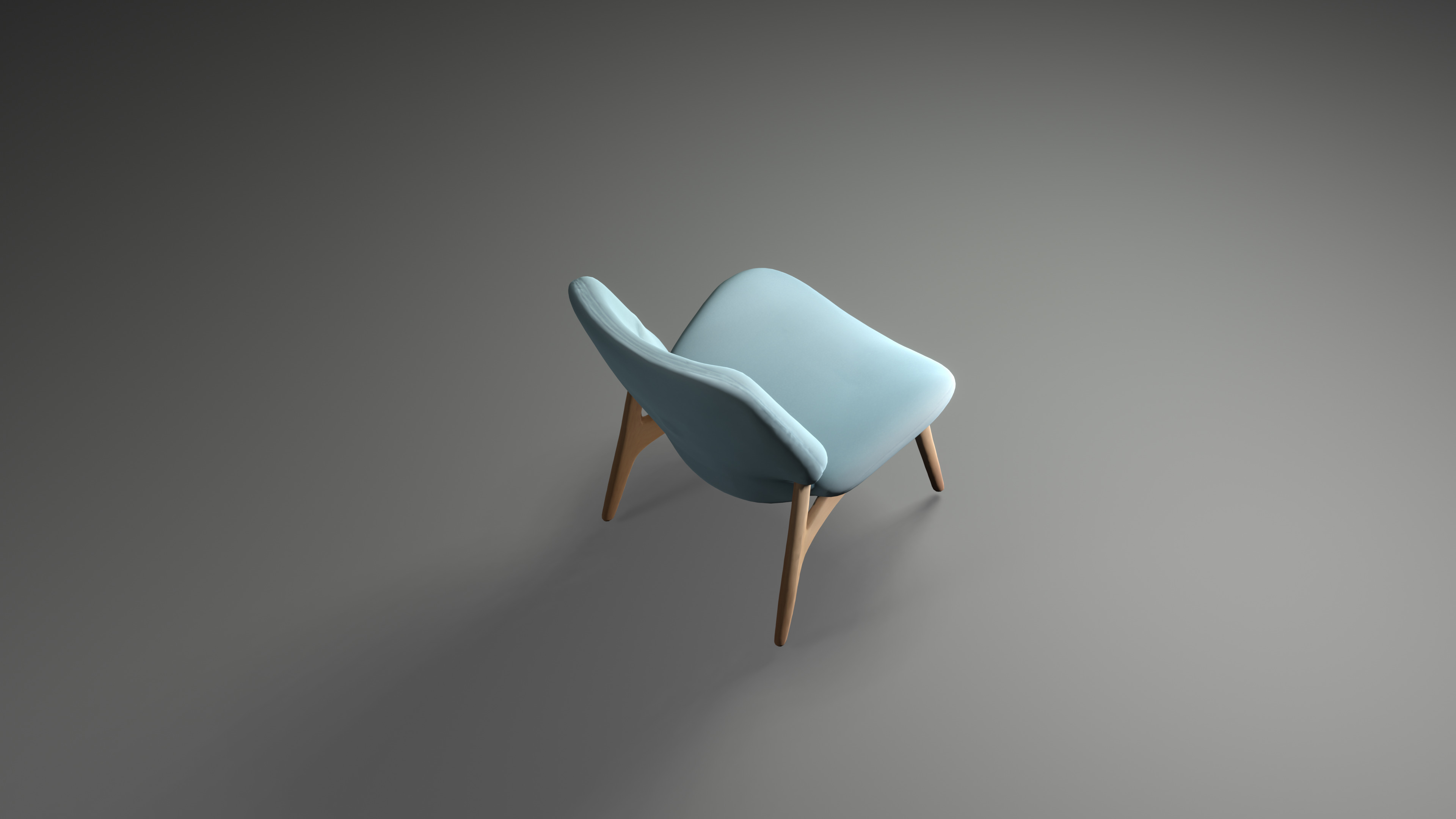 Modern Scandinavian Lounge Chair 3D model_8