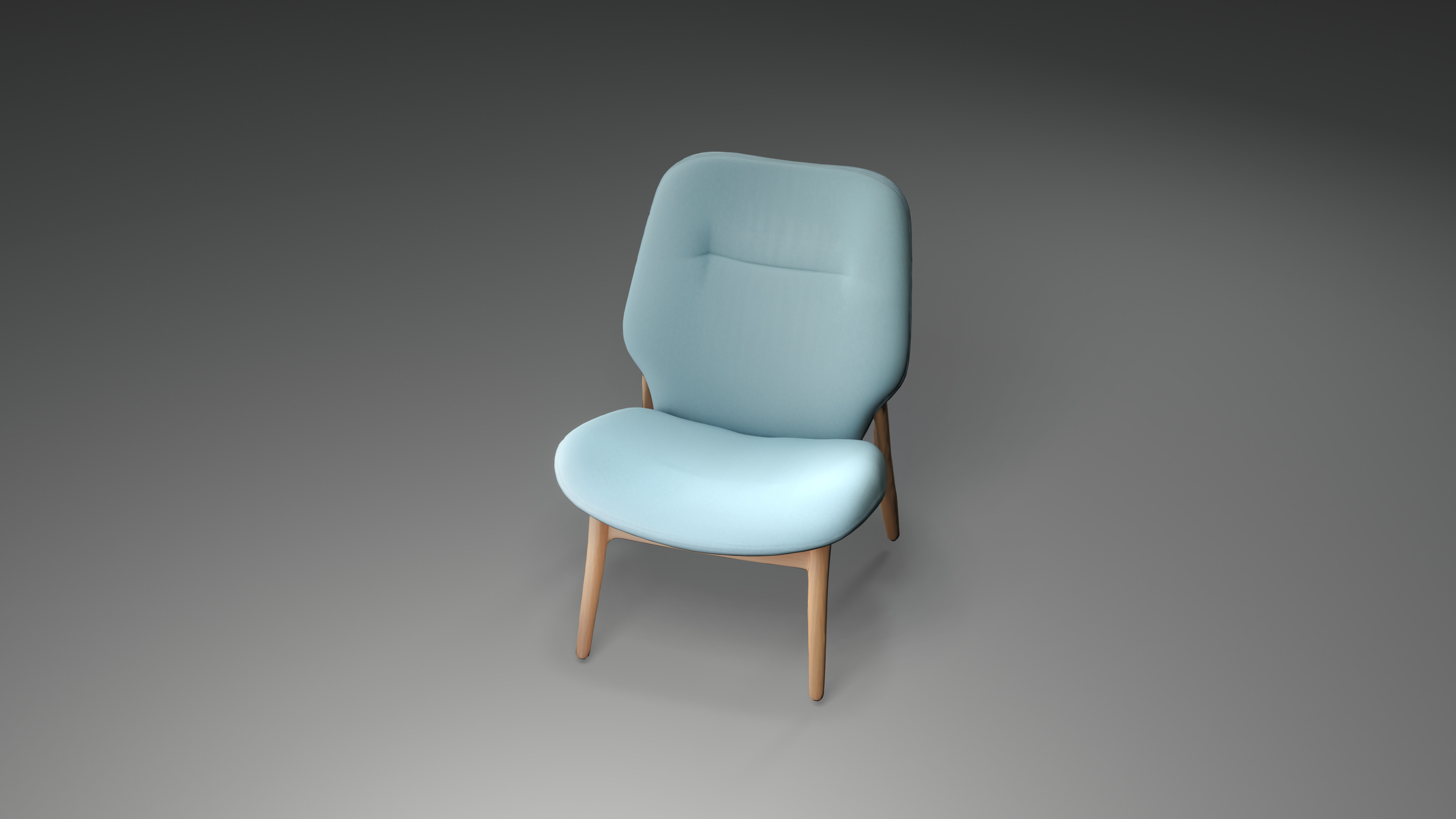 Modern Scandinavian Lounge Chair 3D model_7