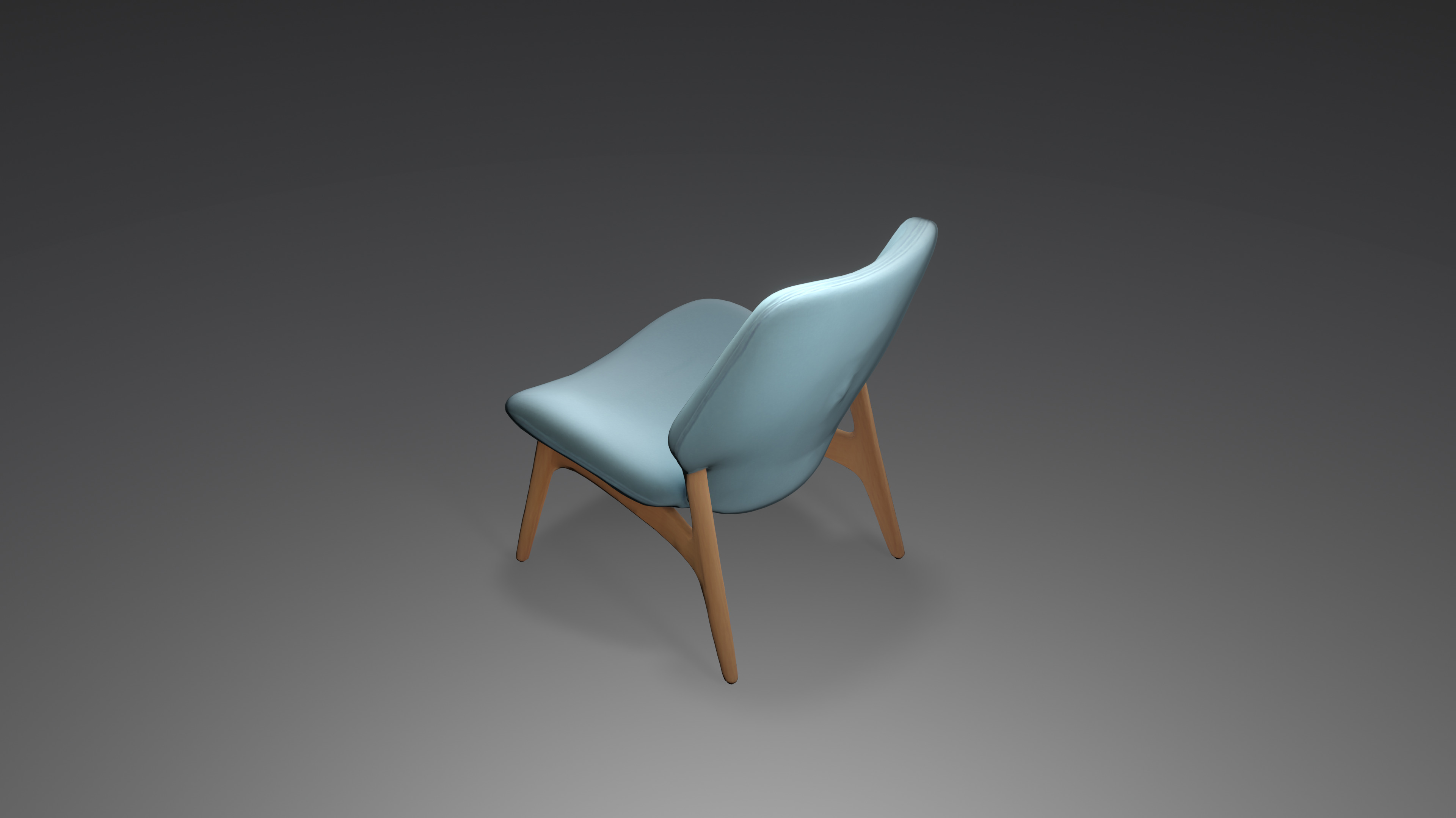 Modern Scandinavian Lounge Chair 3D model_2