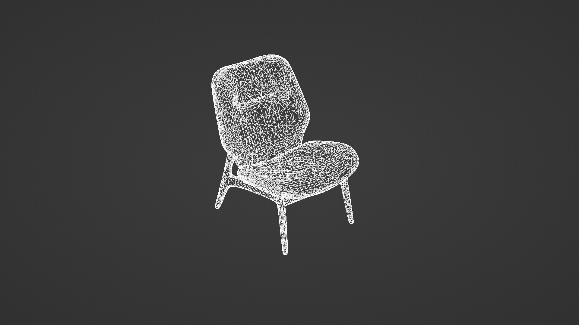 Modern Scandinavian Lounge Chair 3D model_4