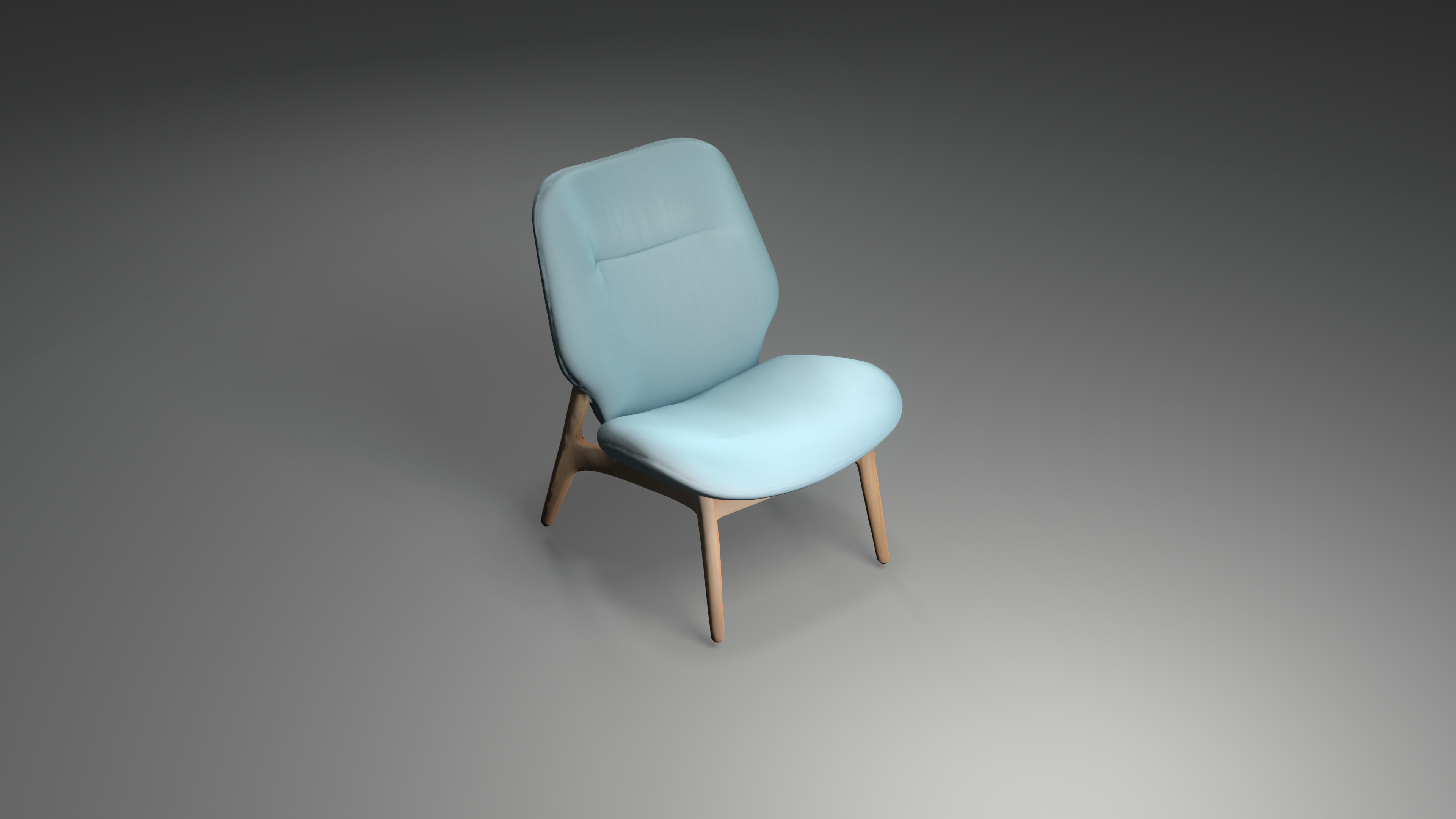 Modern Scandinavian Lounge Chair 3D model_9