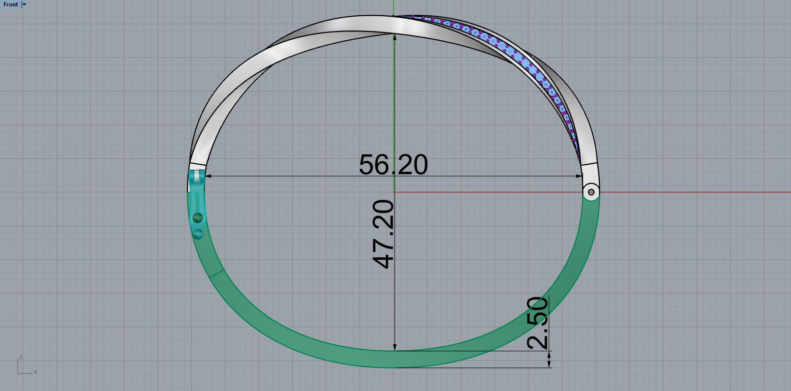 Twisted bracelet model 1317 3D print model_10