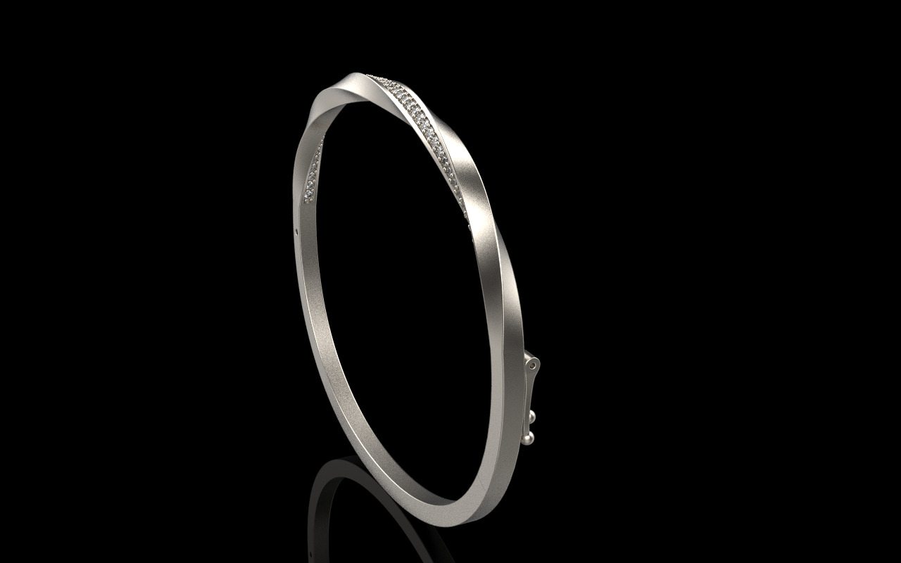 Twisted bracelet model 1317 3D print model_30
