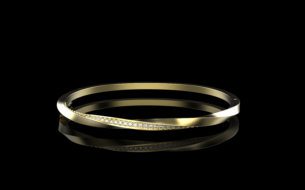 Twisted bracelet model 1317 3D print model_13