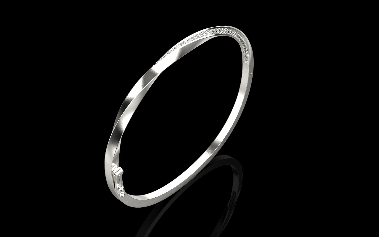 Twisted bracelet model 1317 3D print model_23