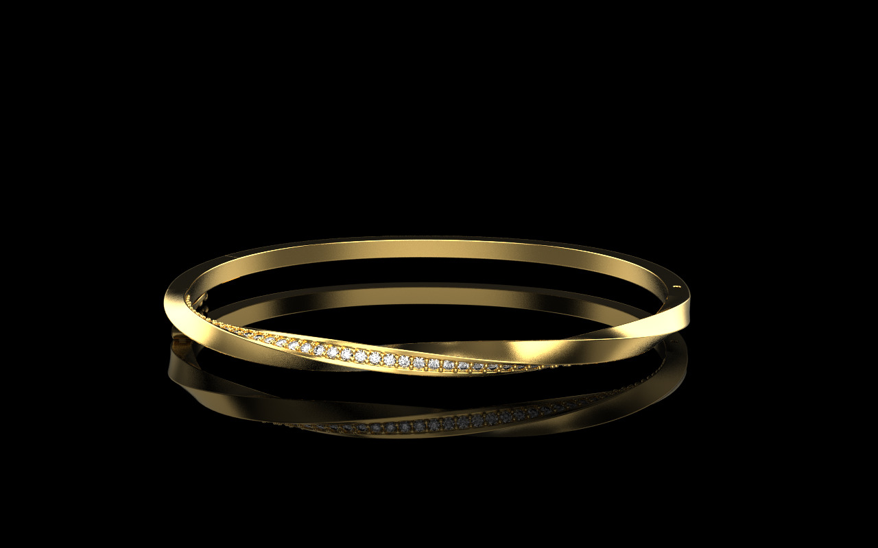Twisted bracelet model 1317 3D print model_12