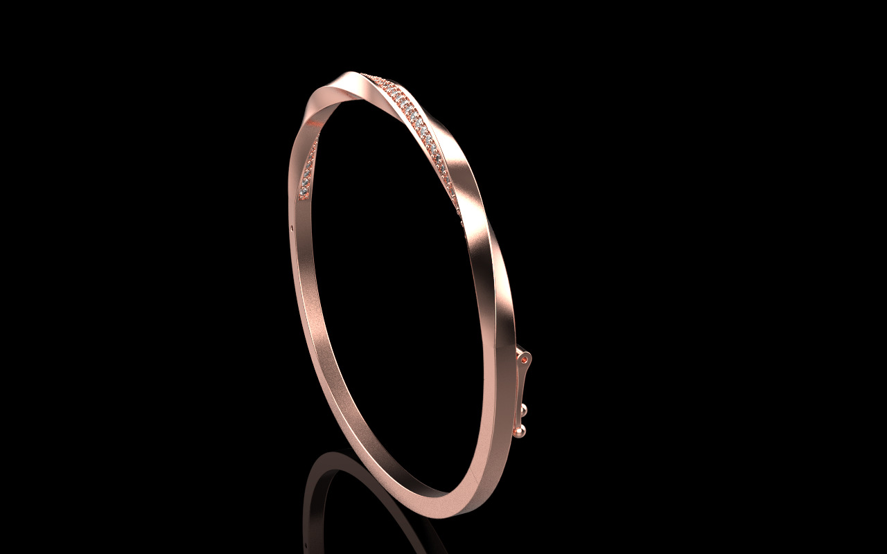 Twisted bracelet model 1317 3D print model_31