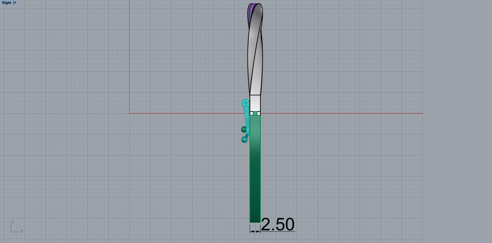 Twisted bracelet model 1317 3D print model_11