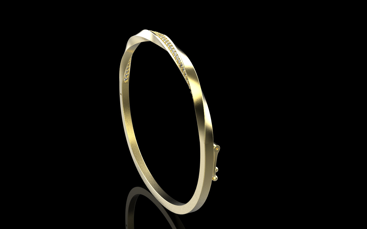 Twisted bracelet model 1317 3D print model_29