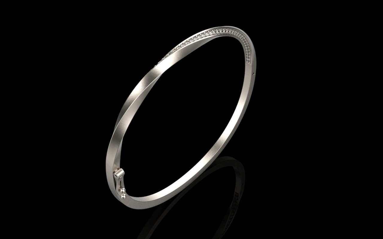 Twisted bracelet model 1317 3D print model_21