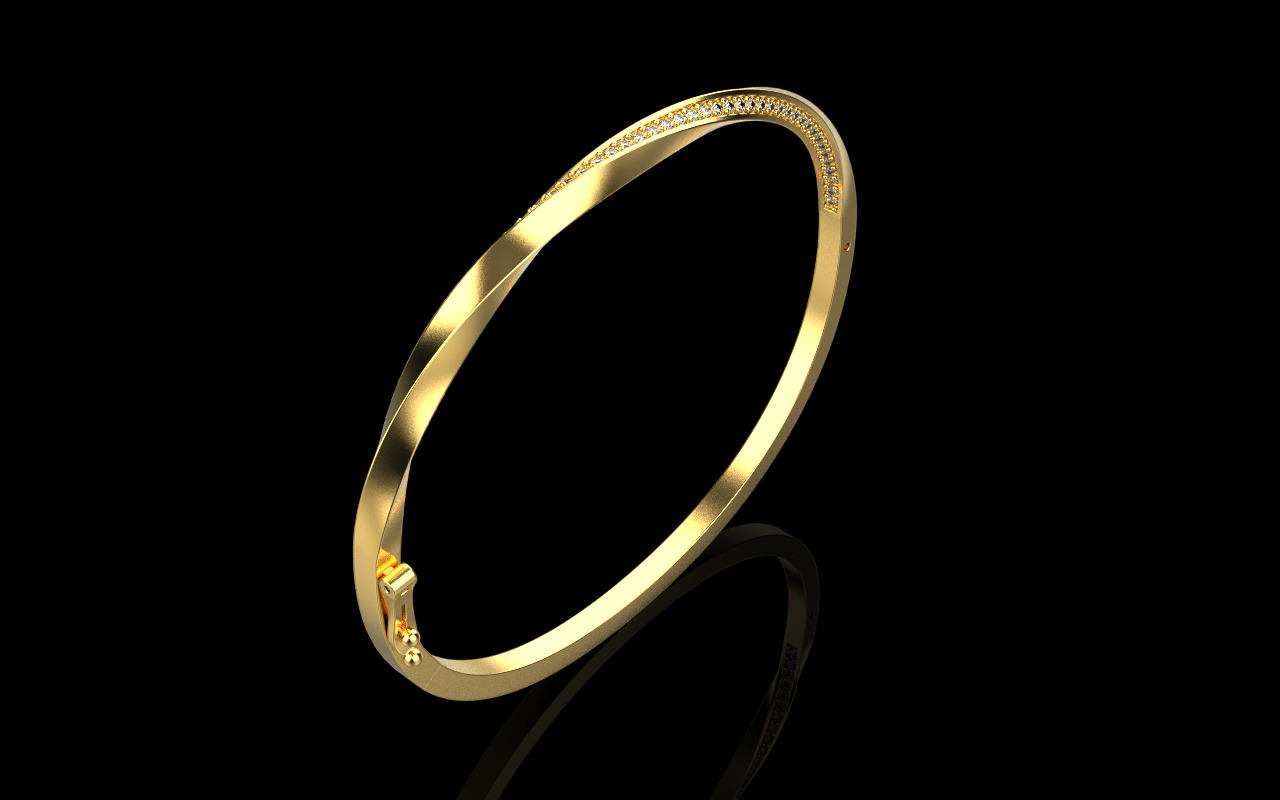 Twisted bracelet model 1317 3D print model_18