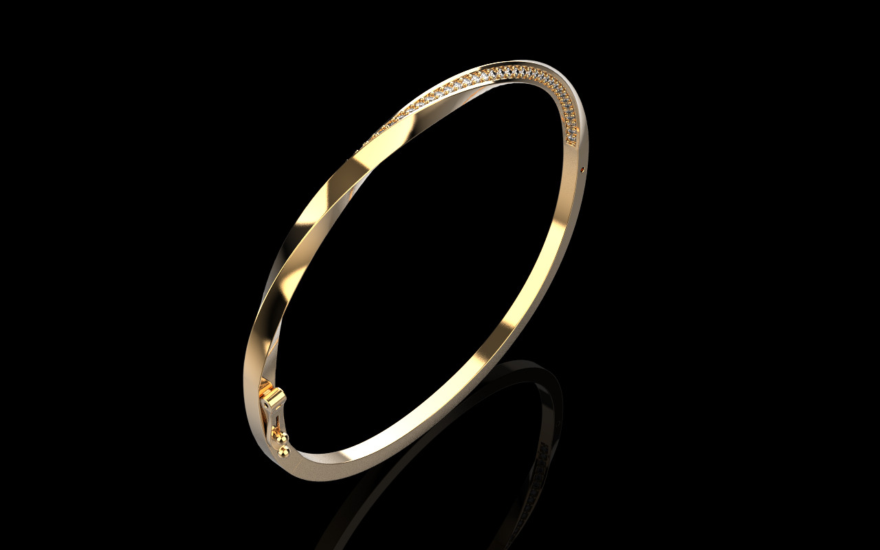 Twisted bracelet model 1317 3D print model_20