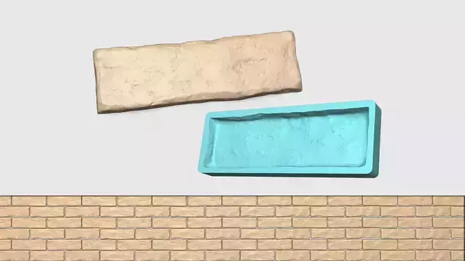 Wall Brick Molding - 04 Bricks Molds Decor 3D print model