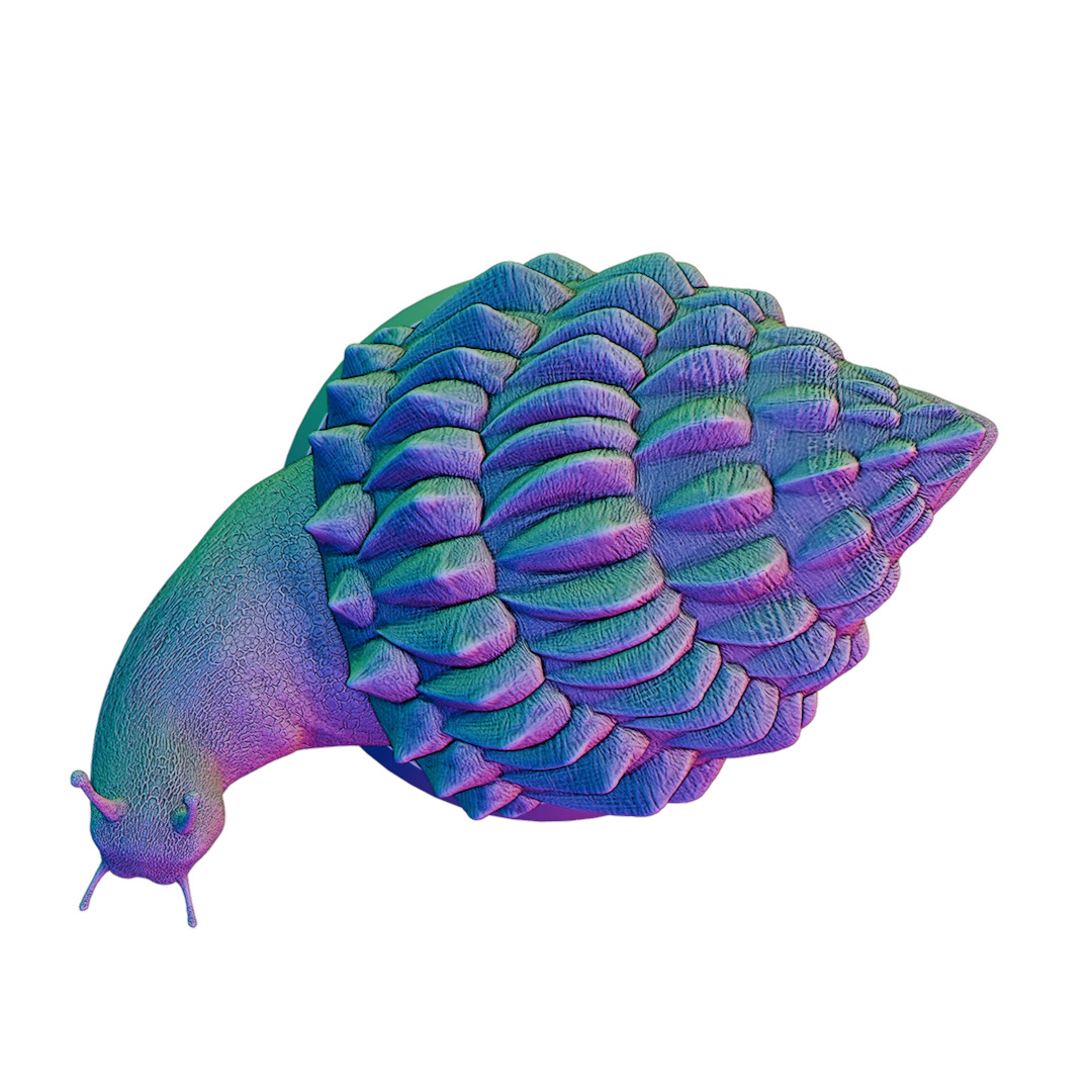 3D Printable Achatina Giant Snail Miniature 3D print model_5