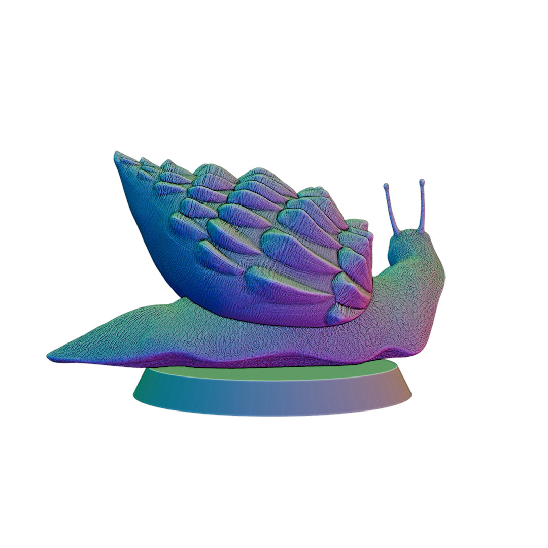 3D Printable Achatina Giant Snail Miniature 3D print model_2
