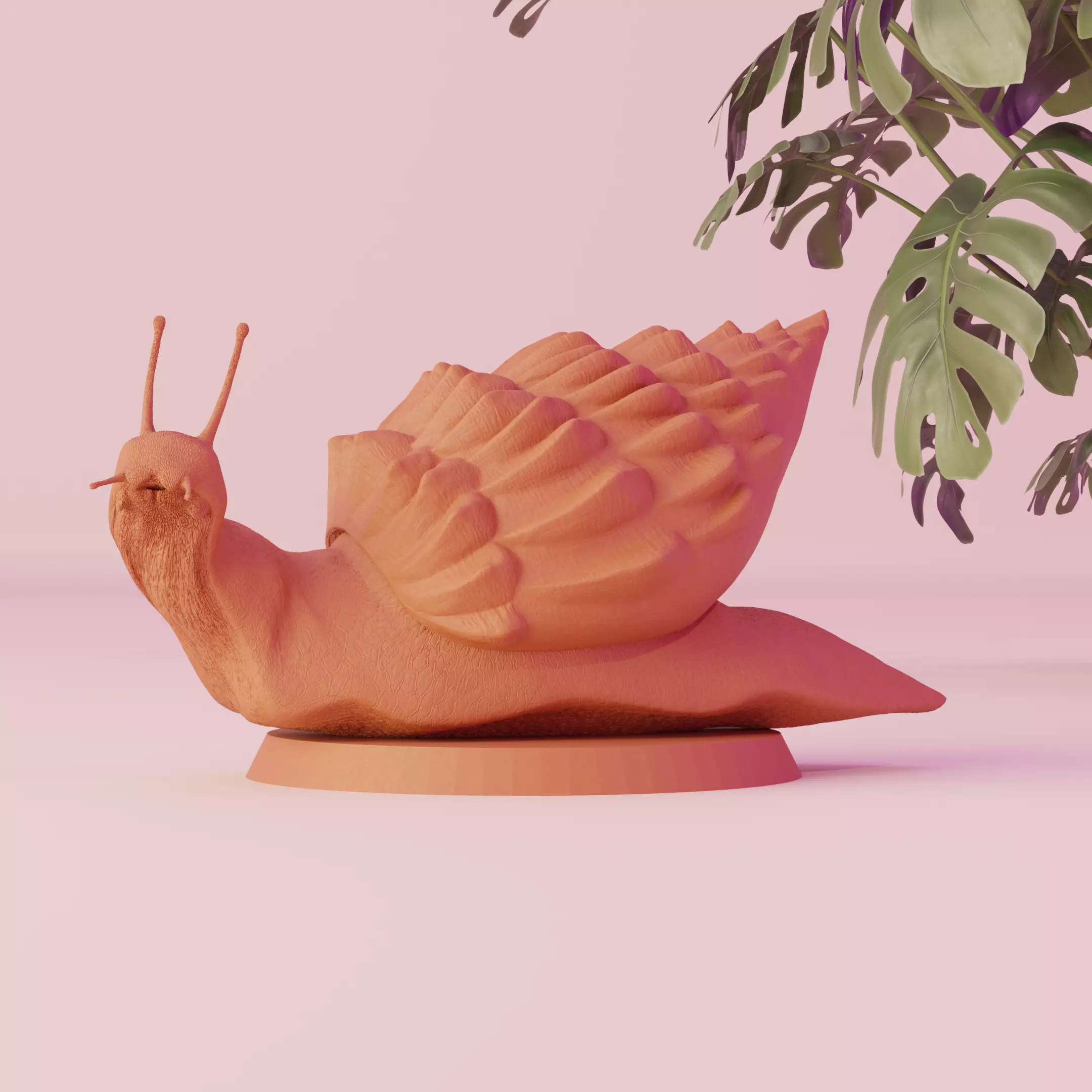 3D Printable Achatina Giant Snail Miniature 3D print model_0
