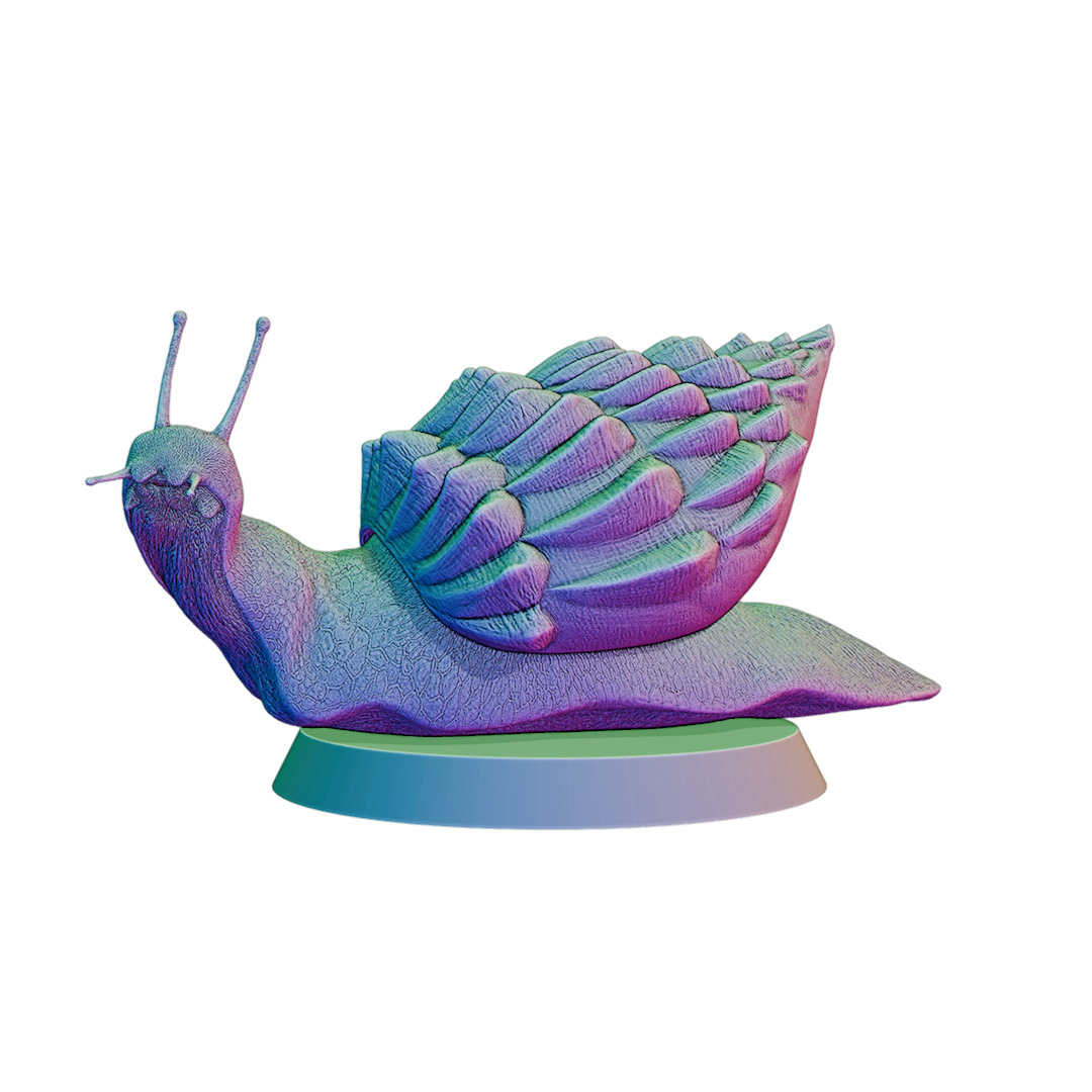 3D Printable Achatina Giant Snail Miniature 3D print model_4