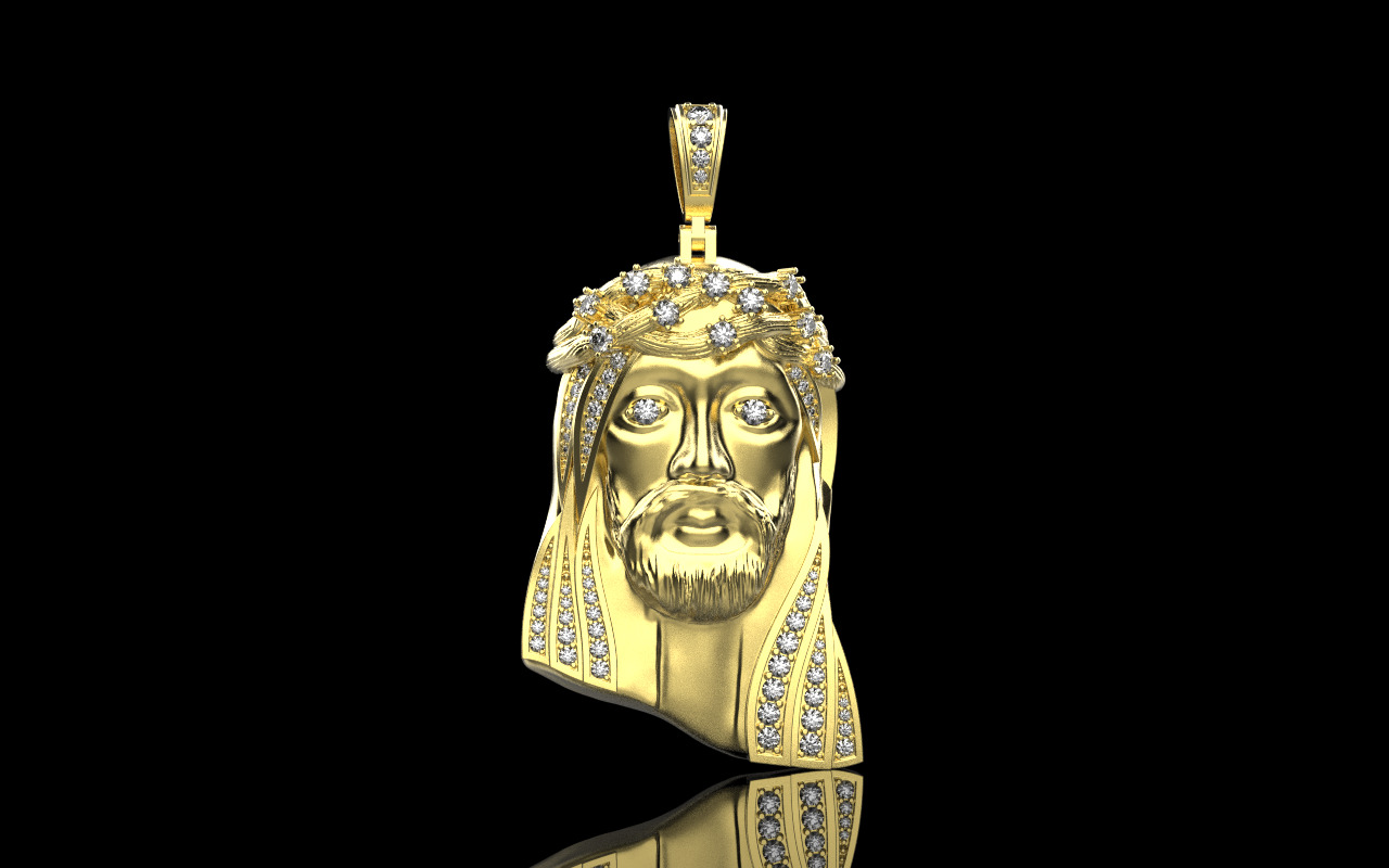 Jesus pendant model 1142 3D print model_13