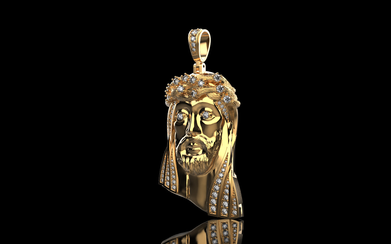 Jesus pendant model 1142 3D print model_22