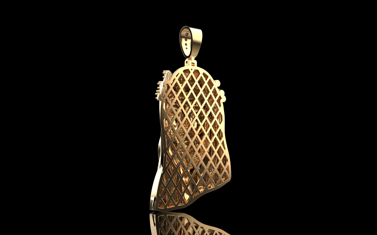 Jesus pendant model 1142 3D print model_29