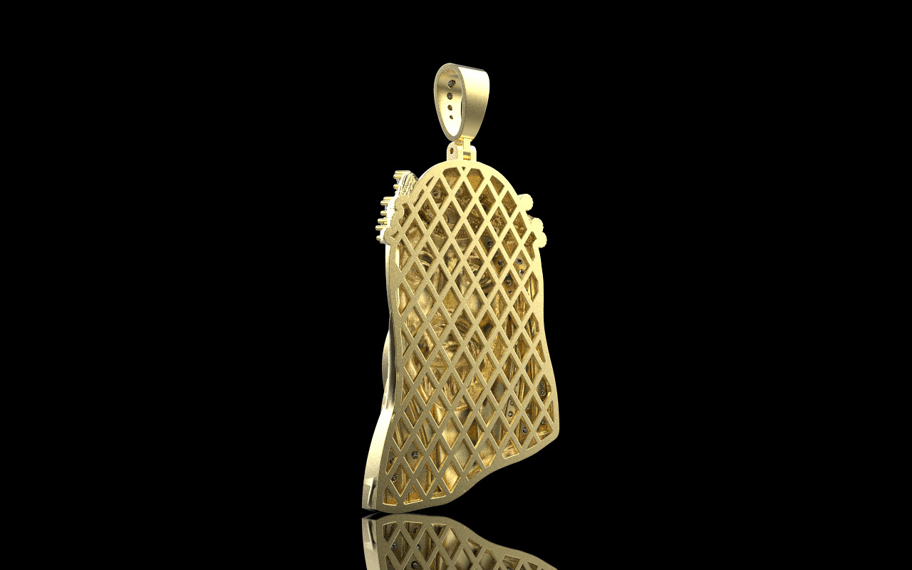 Jesus pendant model 1142 3D print model_28