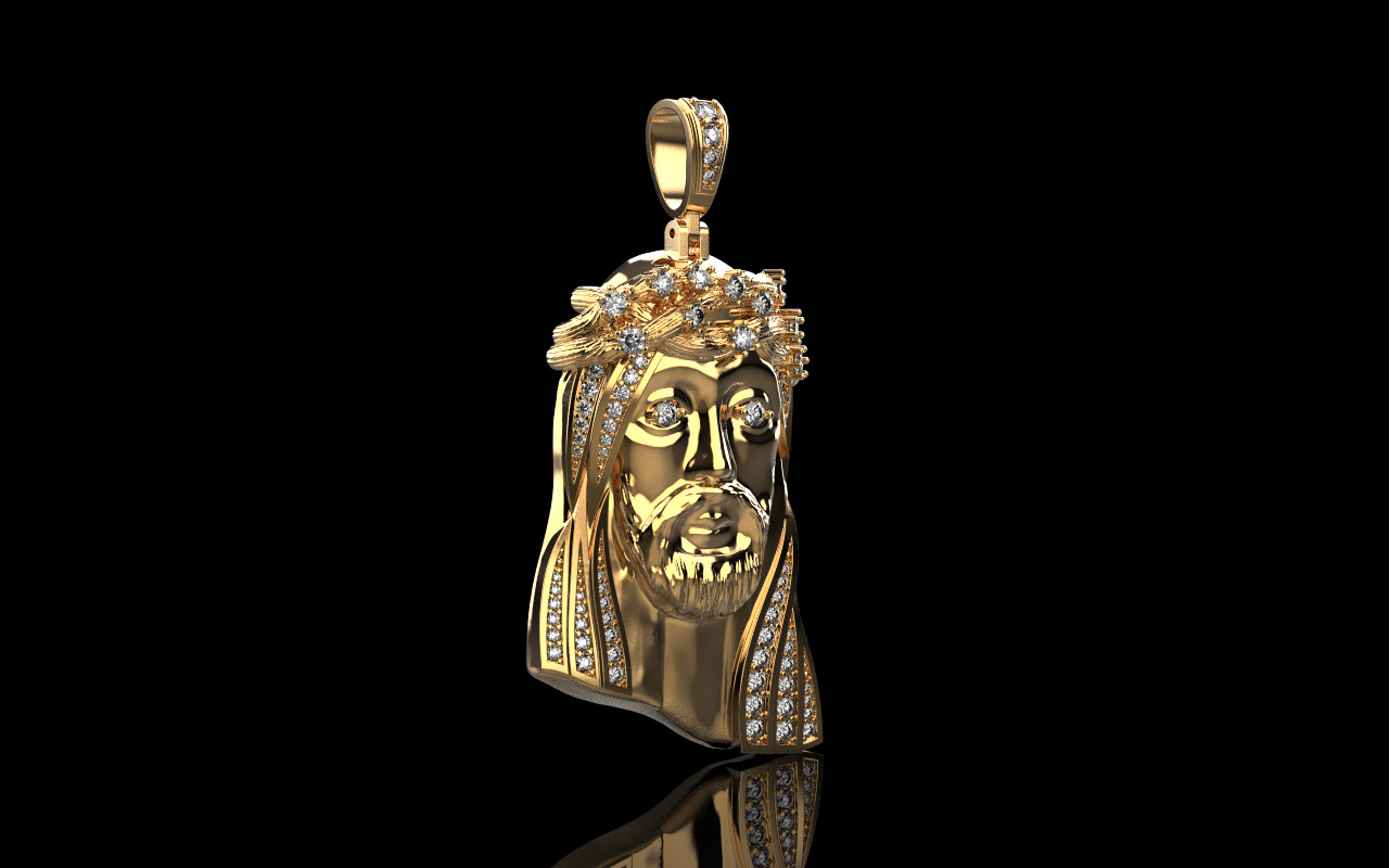 Jesus pendant model 1142 3D print model_21