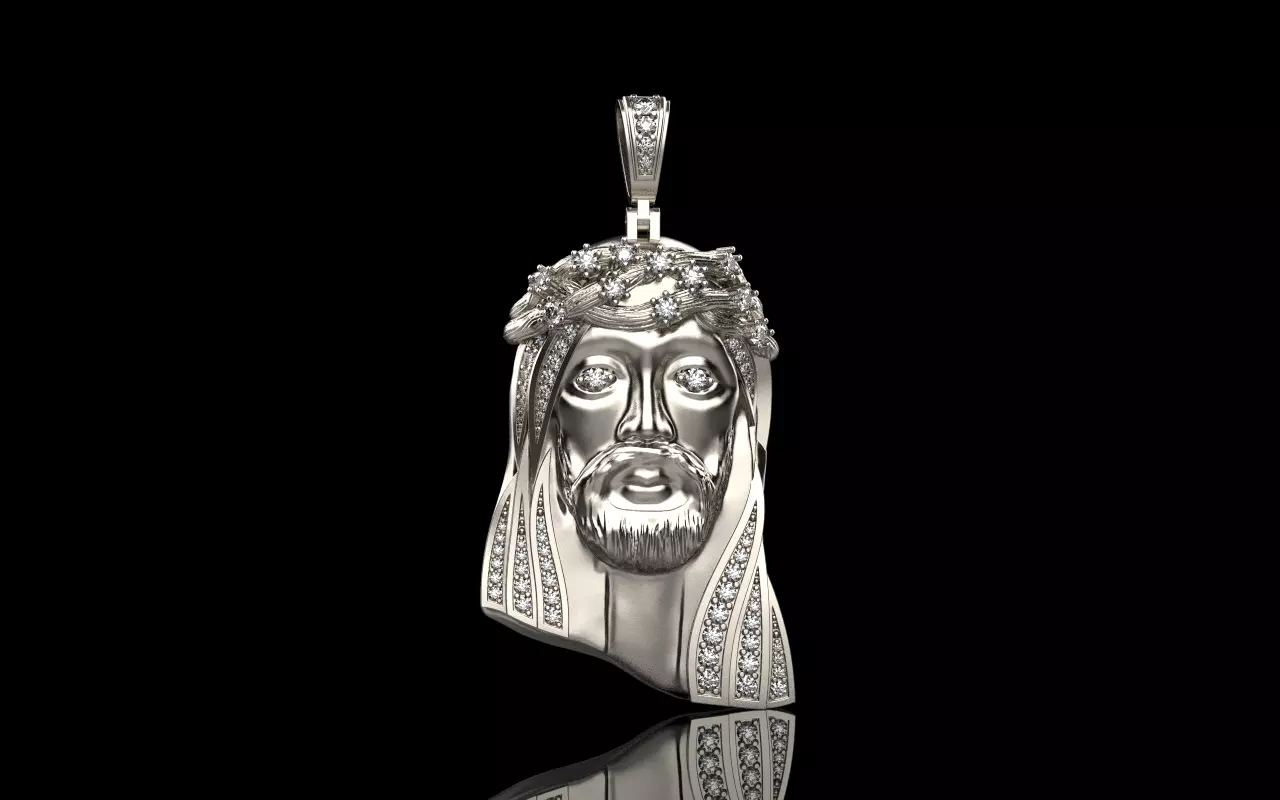 Jesus pendant model 1142 3D print model_0