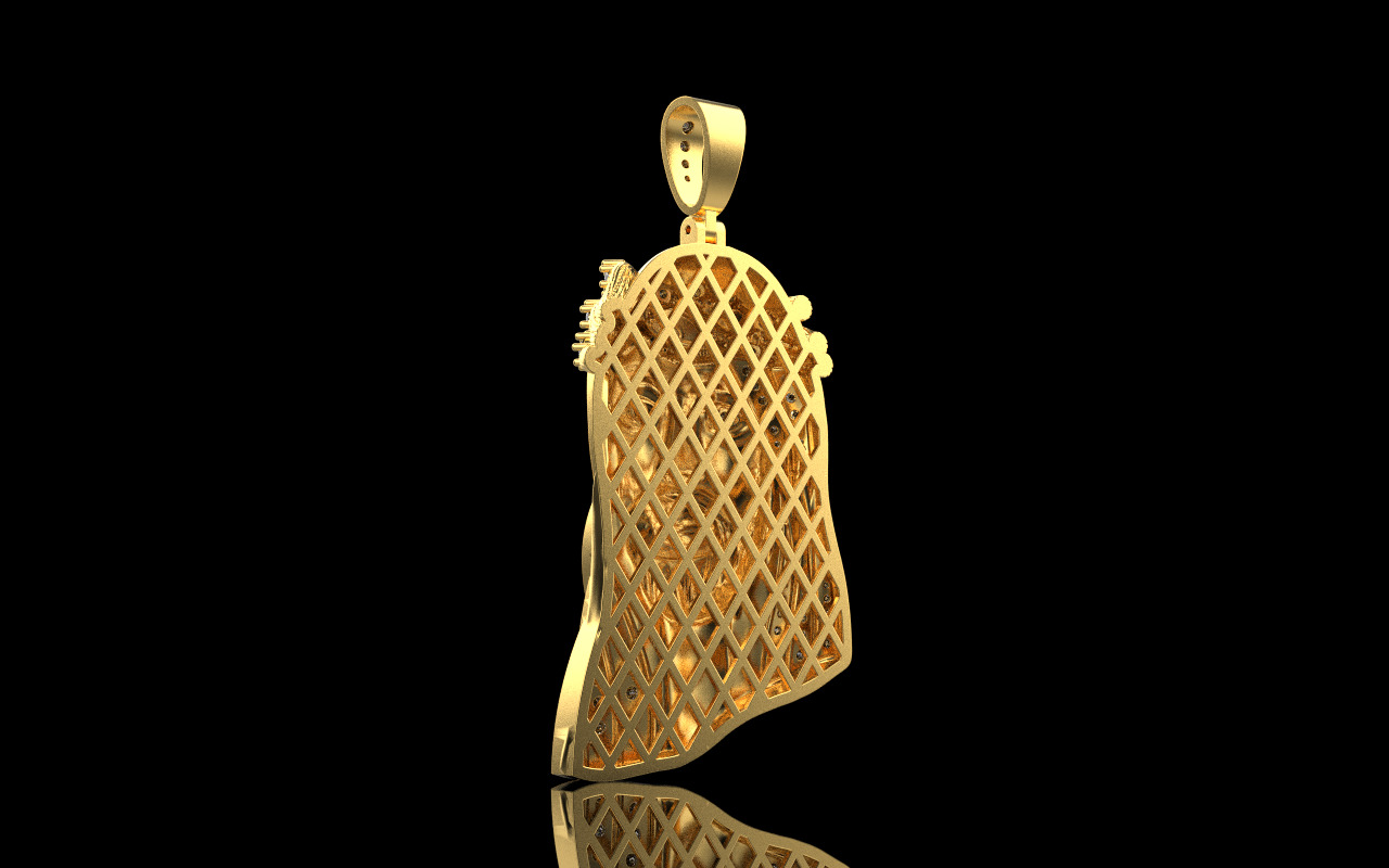 Jesus pendant model 1142 3D print model_27