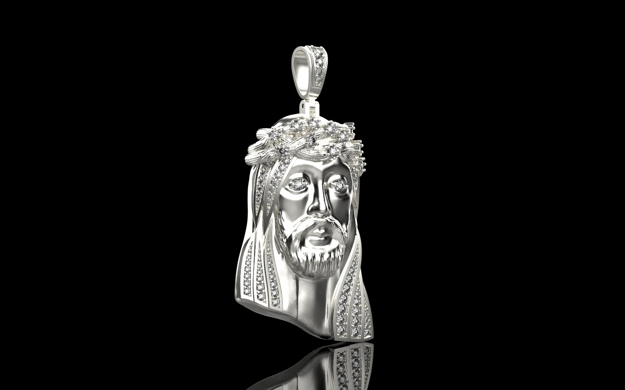 Jesus pendant model 1142 3D print model_20
