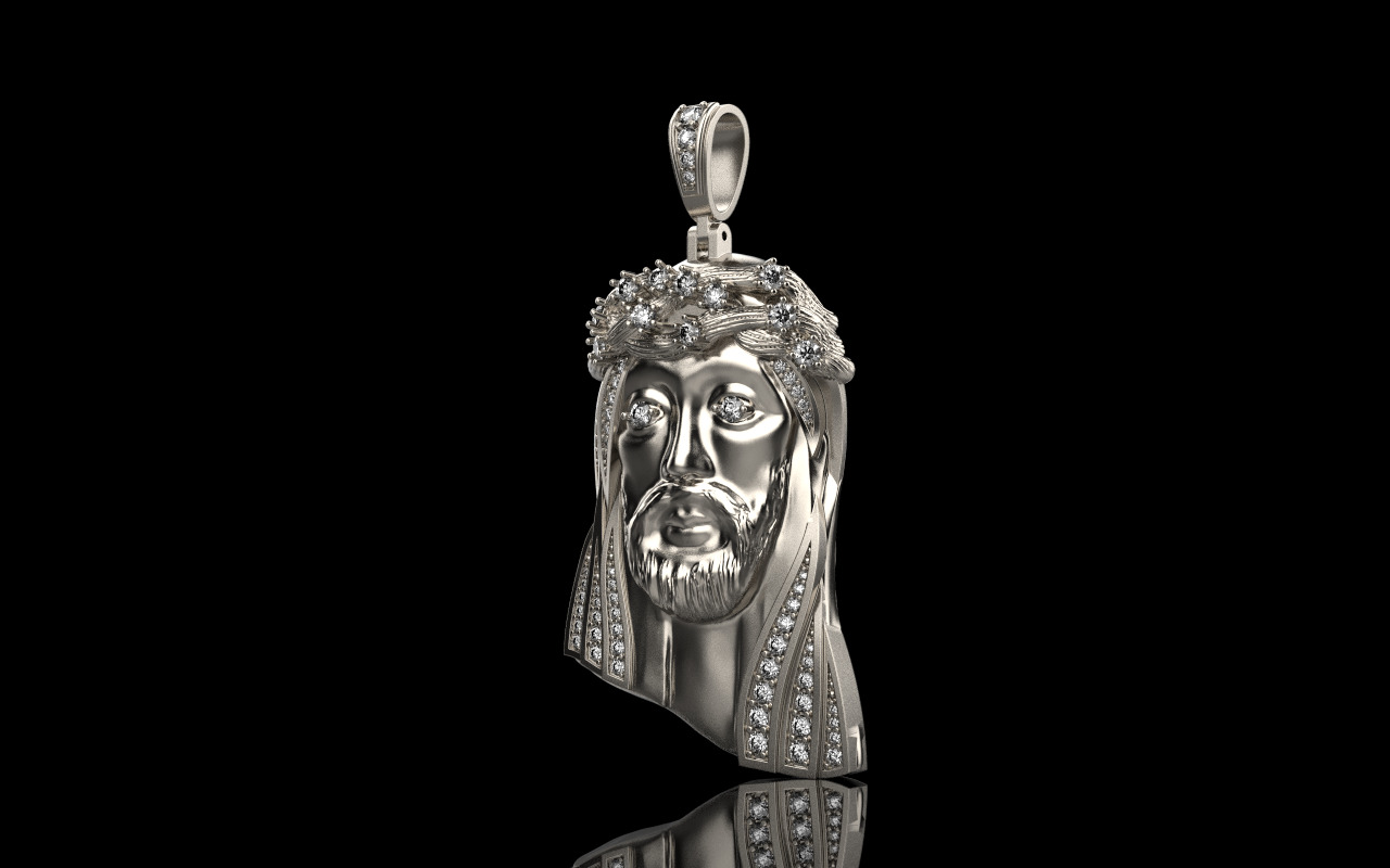 Jesus pendant model 1142 3D print model_1