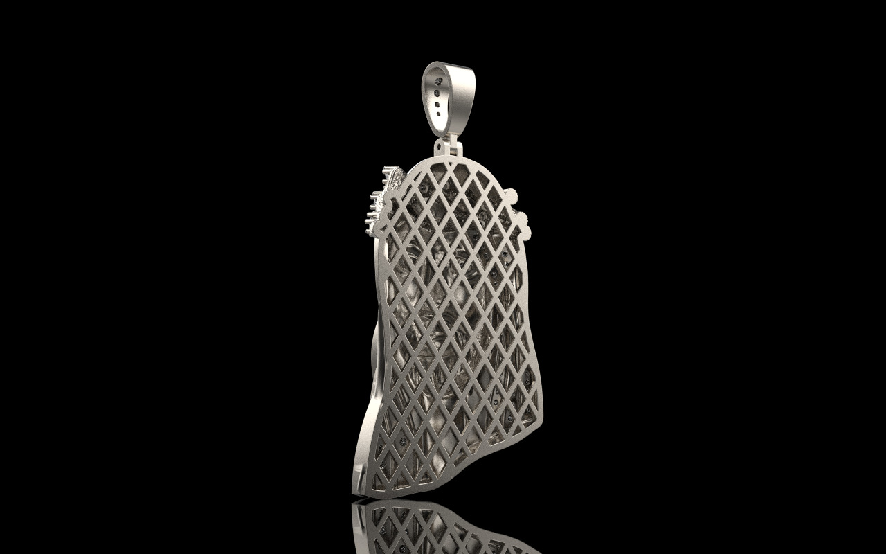 Jesus pendant model 1142 3D print model_3