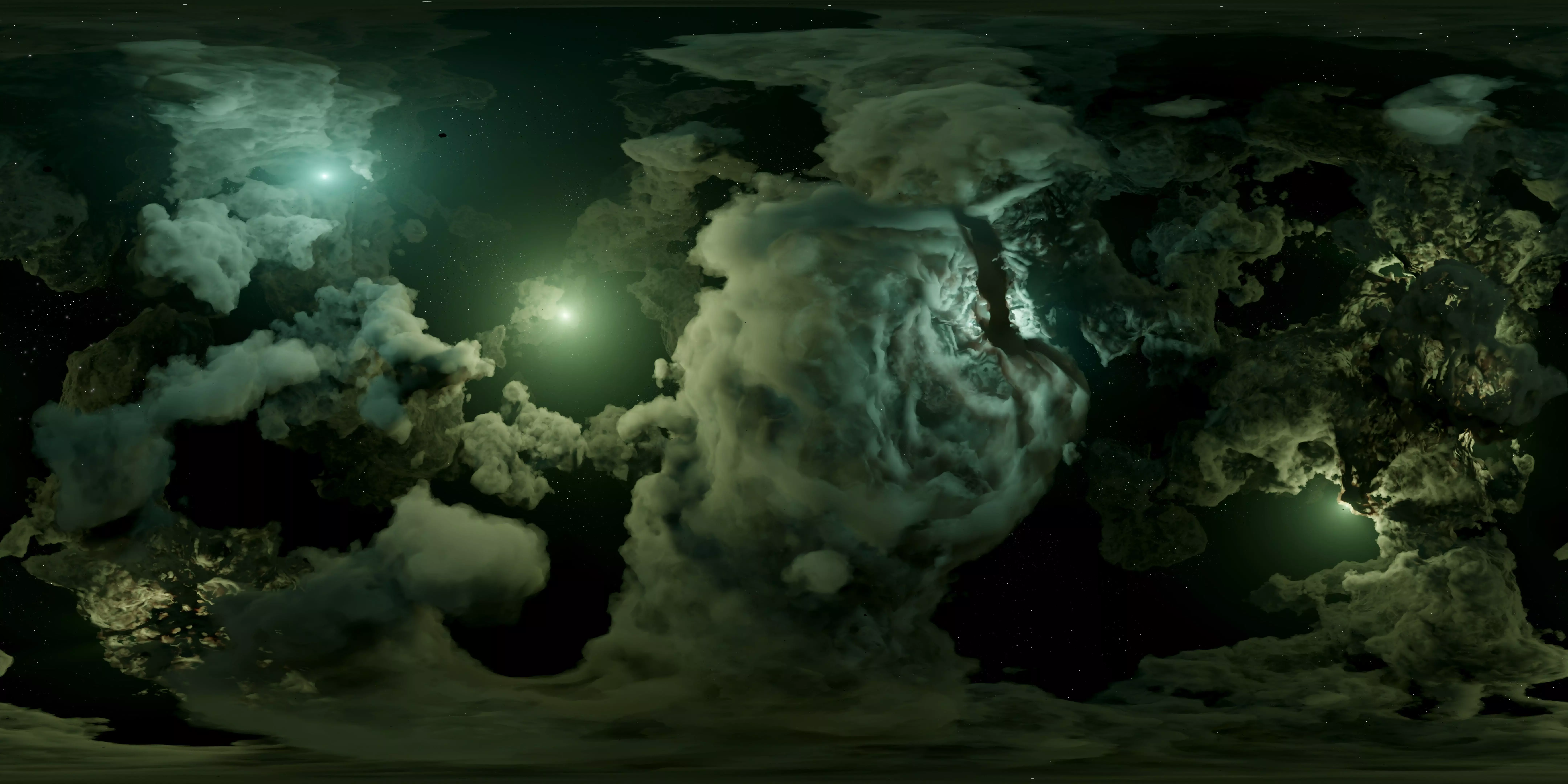 Viridian Veil Nebula HDRI 8k 3D model