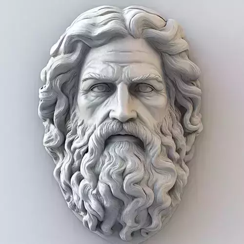 Apostle Simon  Bas Relief 3D Model 3D print model