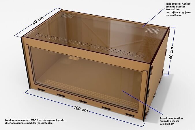 Habitat para Erizo  Hamster  Cobayos  Chinchilla  Jerbo 3D print model