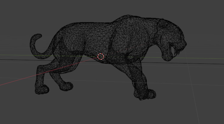 White Panther Realistic 3D Creature Model Low-poly 3D model_6