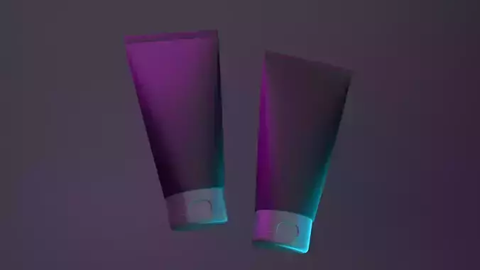 3D product plastic tube Low-poly 3D model