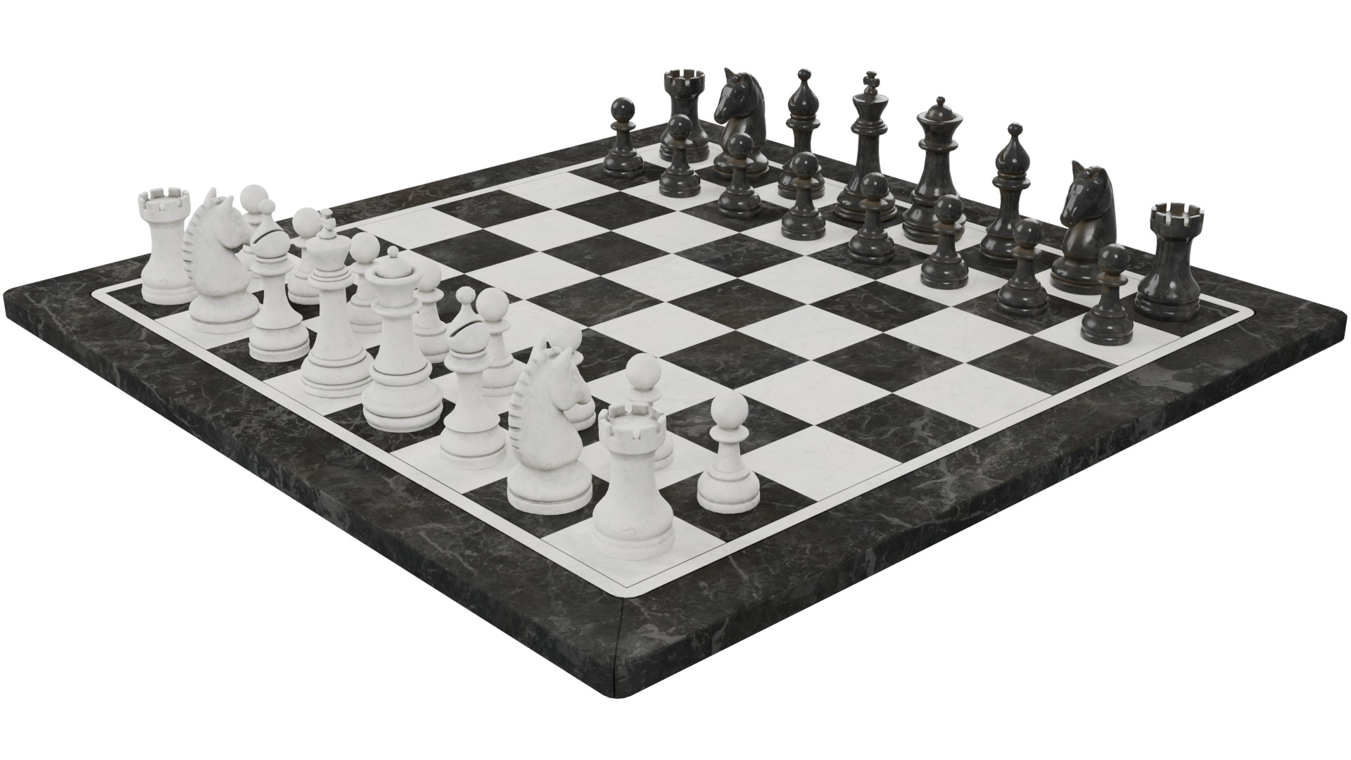 Chess Set 3D model_6
