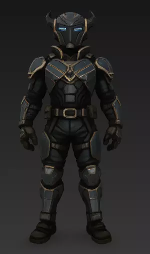 Futuristic Armored Sci-Fi Soldier with Helmet Free low-poly 3D model