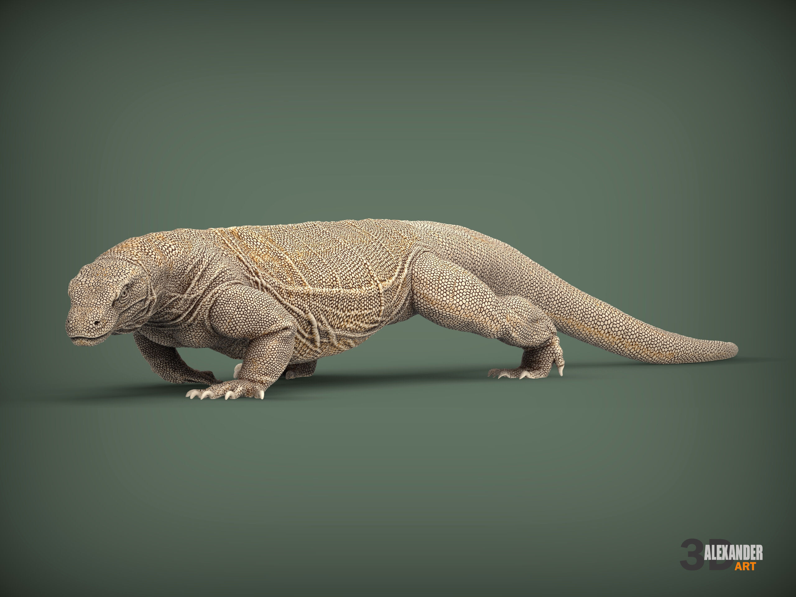 Komodo Dragon 3D print model_1