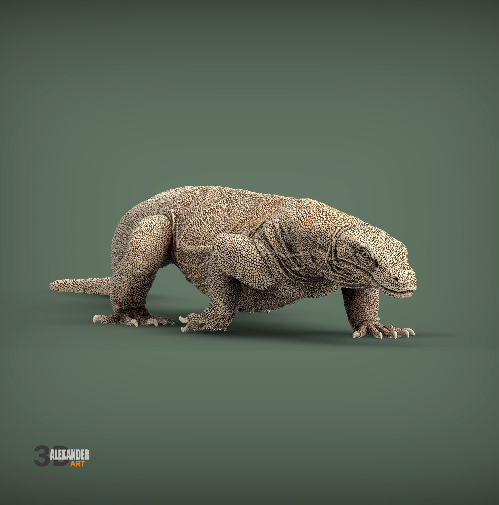 Komodo Dragon 3D print model_3