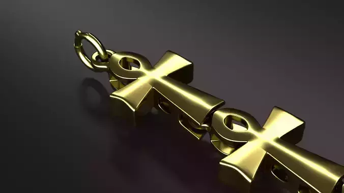 8MM Cross Bracelet 3D Model 3D print model