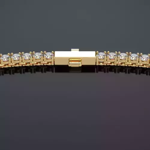 3point5mm Tennis Chain with Clasp 3D print model