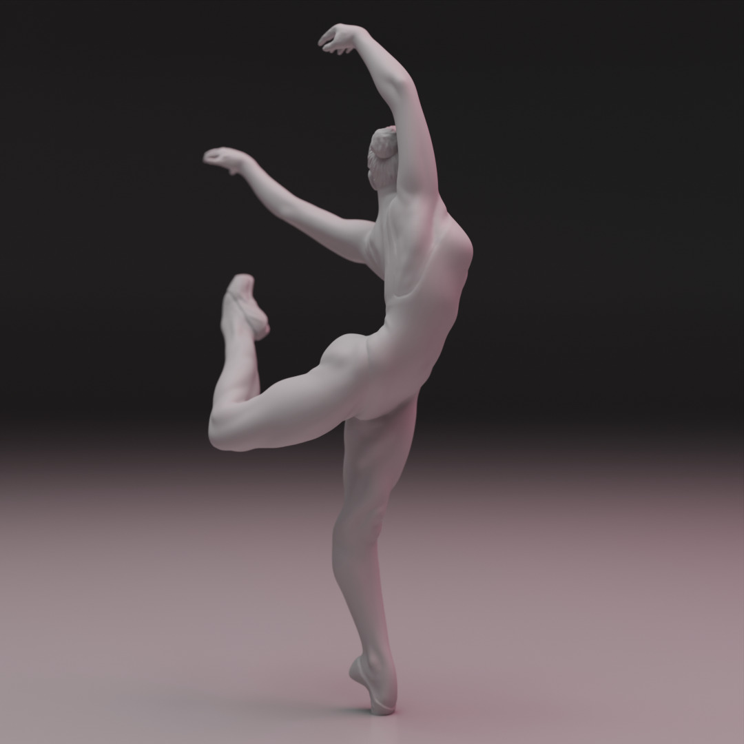 3D Ballet Dancer 3D print model_22