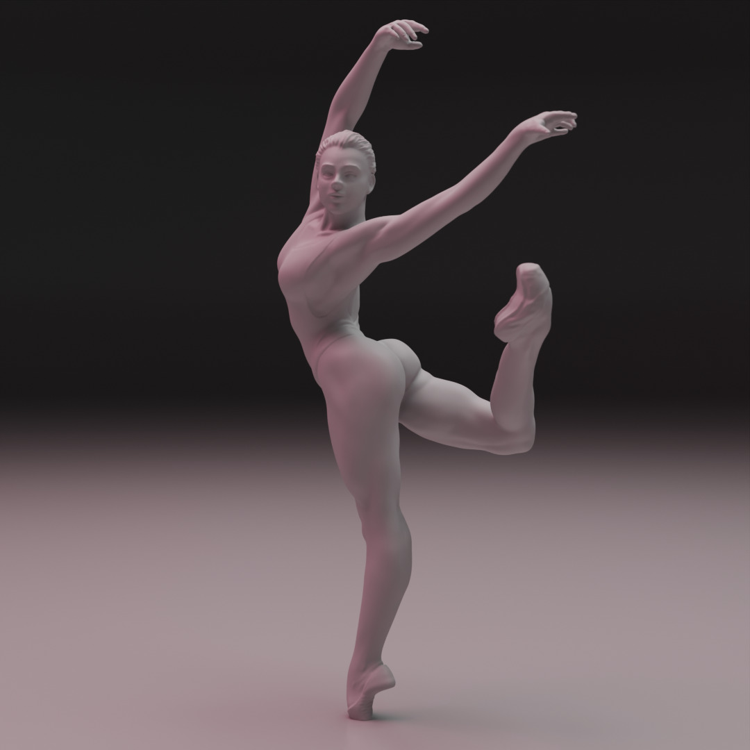 3D Ballet Dancer 3D print model_3