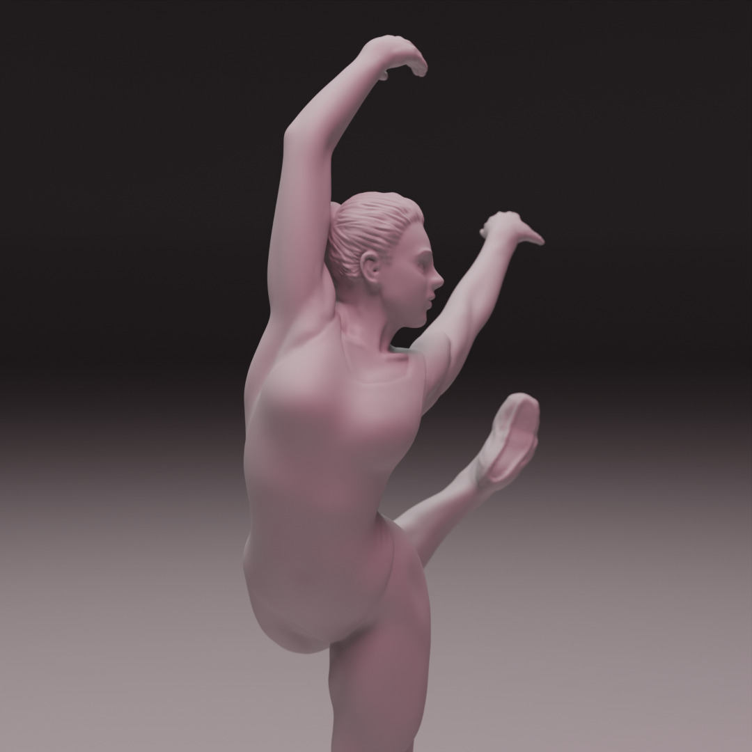 3D Ballet Dancer 3D print model_9
