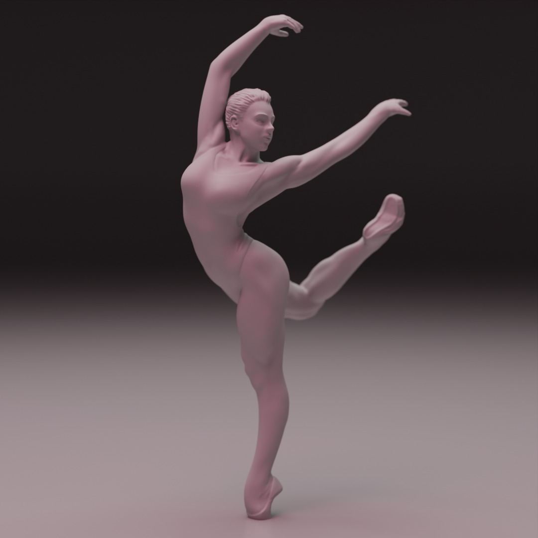 3D Ballet Dancer 3D print model_5
