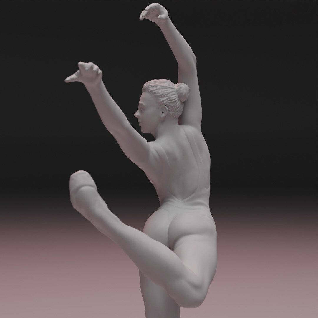 3D Ballet Dancer 3D print model_12