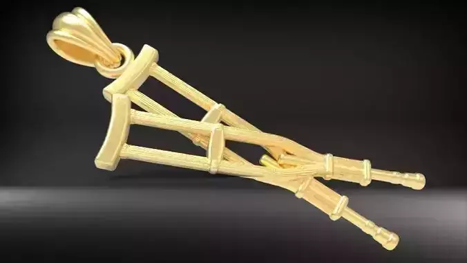 Crutches crutch  Pendant Charm bracelet Jewelry 3D print model